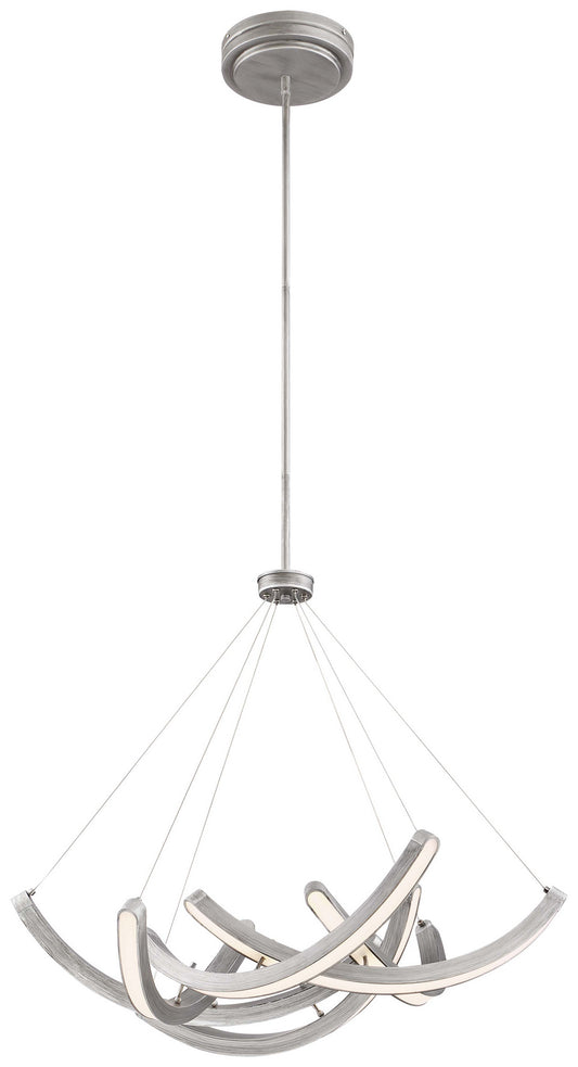 Swing Time LED Pendant in Brushed Silver