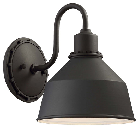 Mantiel One Light Outdoor Wall Mount in Black