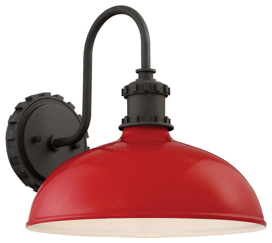 Escudilla One Light Outdoor Wall Mount in Red Gloss