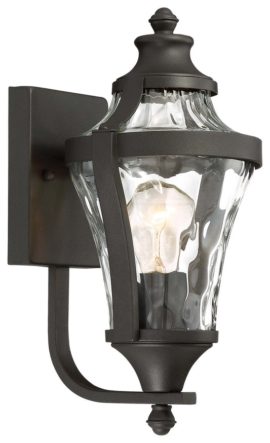 Libre One Light Outdoor Wall Lamp in Black
