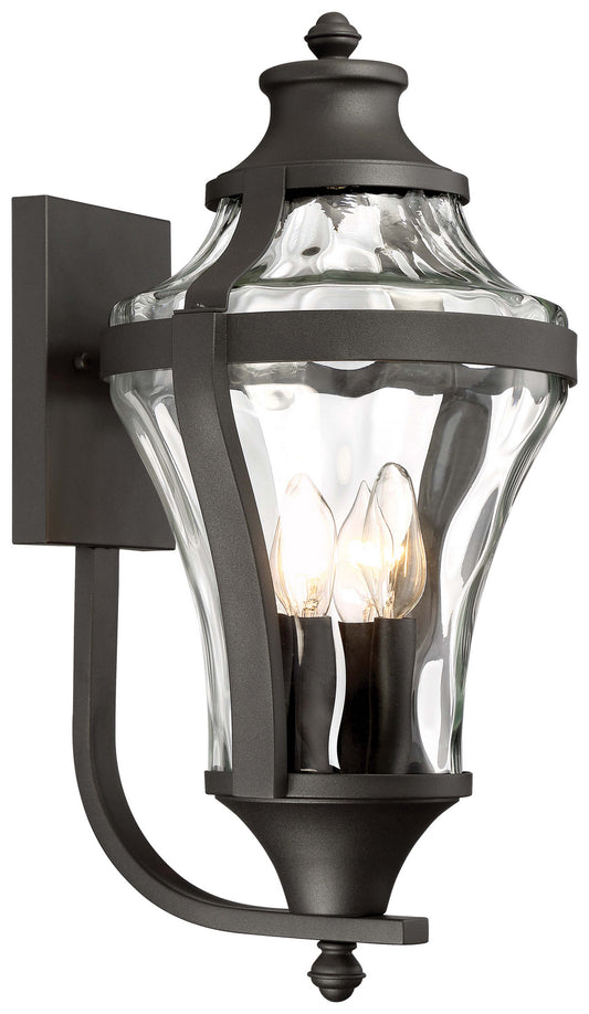 Libre Four Light Outdoor Wall Lamp in Black
