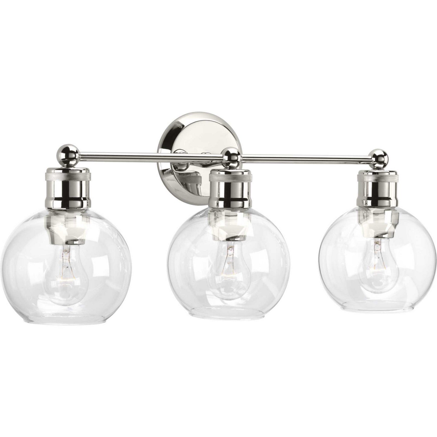 Hansford Three Light Bath in Polished Nickel