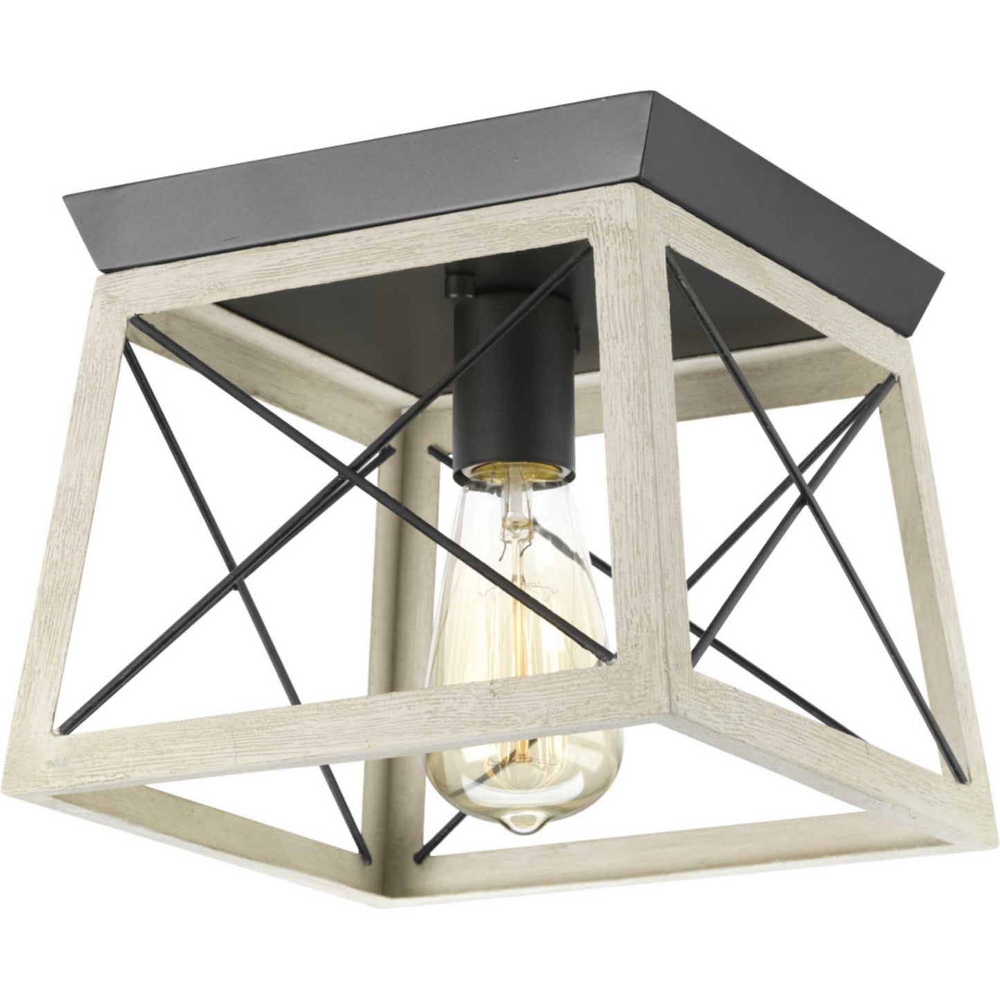 Briarwood One Light Flush Mount in Graphite