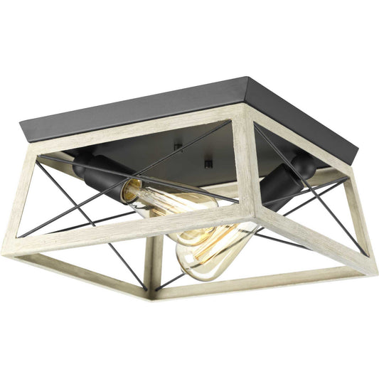 Briarwood Two Light Flush Mount in Graphite