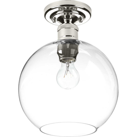 Progress Lighting - P350046-104 - One Light Flush Mount - Hansford - Polished Nickel