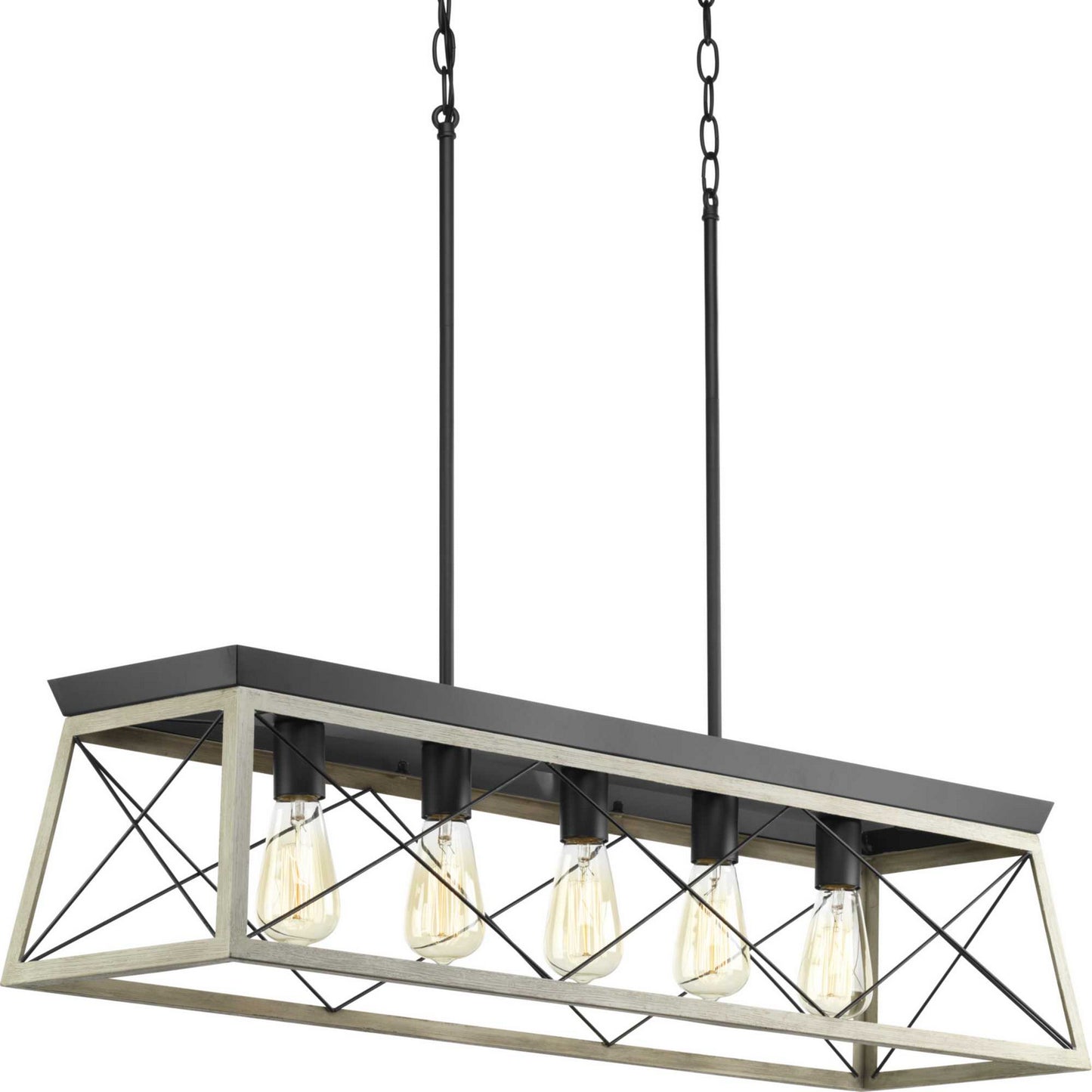 Briarwood Five Light Linear Chandelier in Graphite