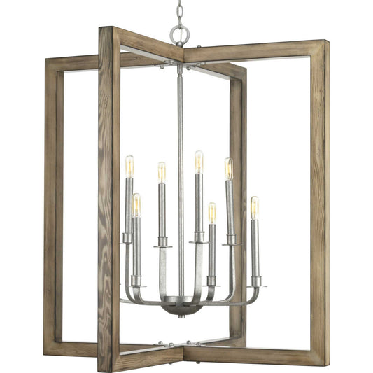 Turnbury Eight Light Chandelier in Galvanized