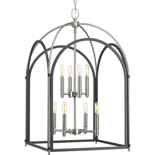 Westfall Eight Light Foyer Pendant in Graphite