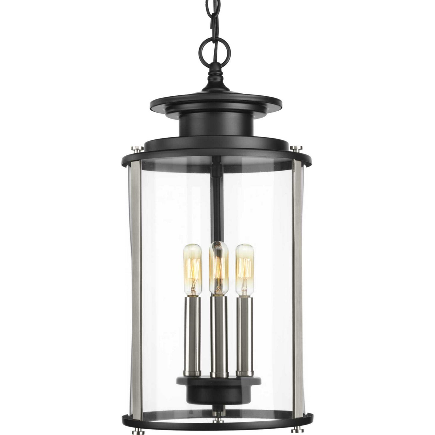 Squire Three Light Hanging Lantern in Black