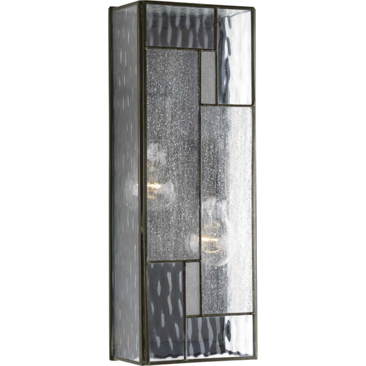 Geometric Two Light Wall Lantern in Architectural Bronze