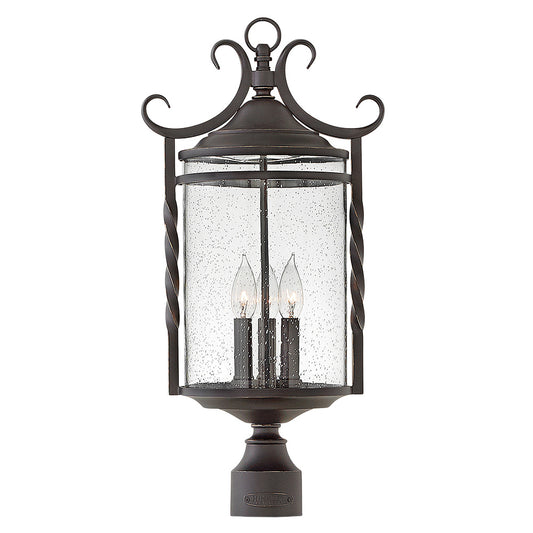 Casa LED Post Top or Pier Mount Lantern in Olde Black