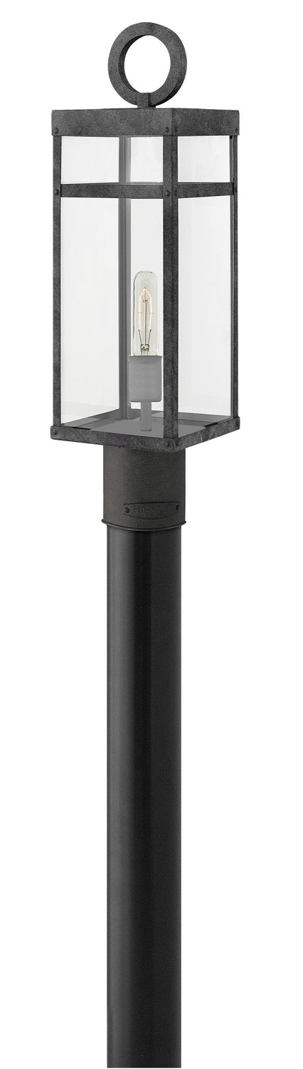 Porter LED Post Top or Pier Mount Lantern in Aged Zinc