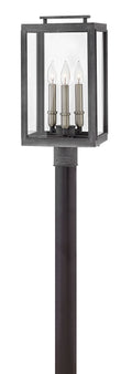 Sutcliffe LED Post Top or Pier Mount Lantern in Aged Zinc