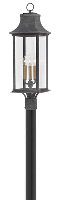 Adair LED Post Top or Pier Mount Lantern in Aged Zinc