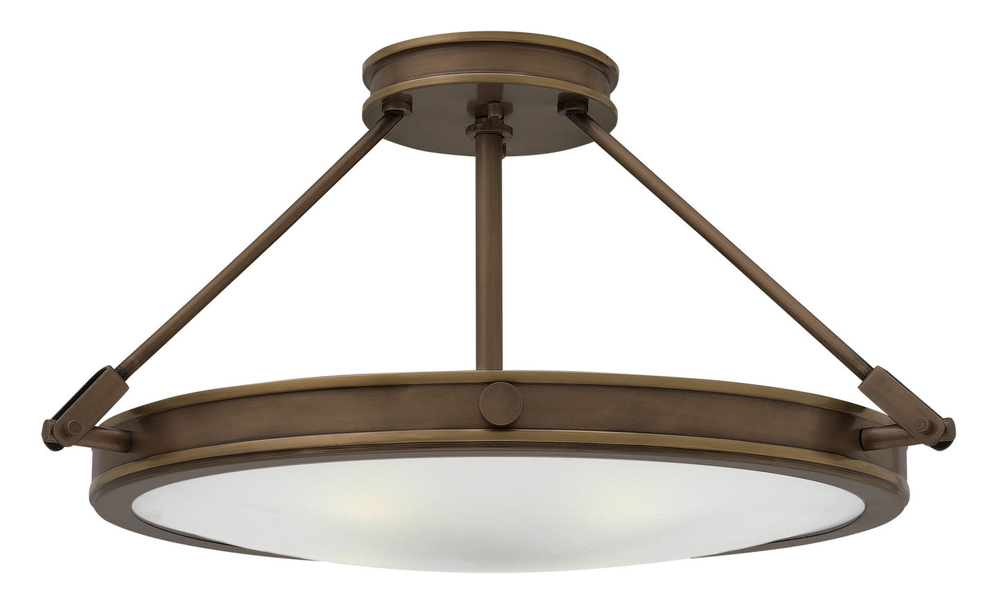 Collier LED Semi-Flush Mount in Light Oiled Bronze