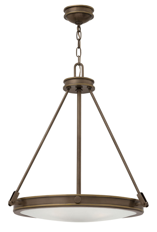 Collier LED Pendant in Light Oiled Bronze