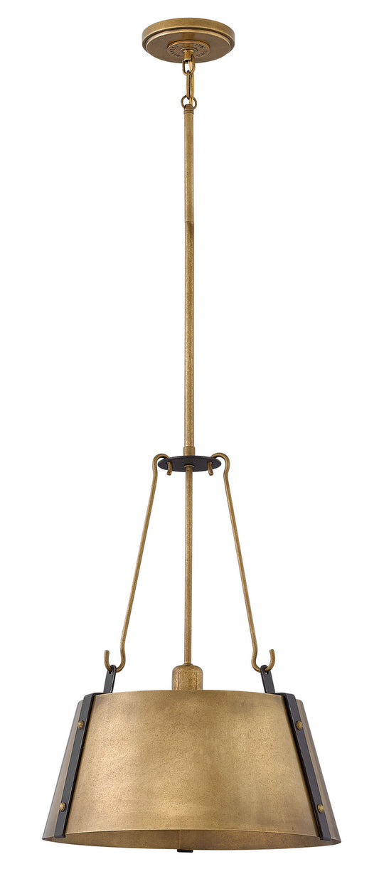 Cartwright LED Pendant in Rustic Brass