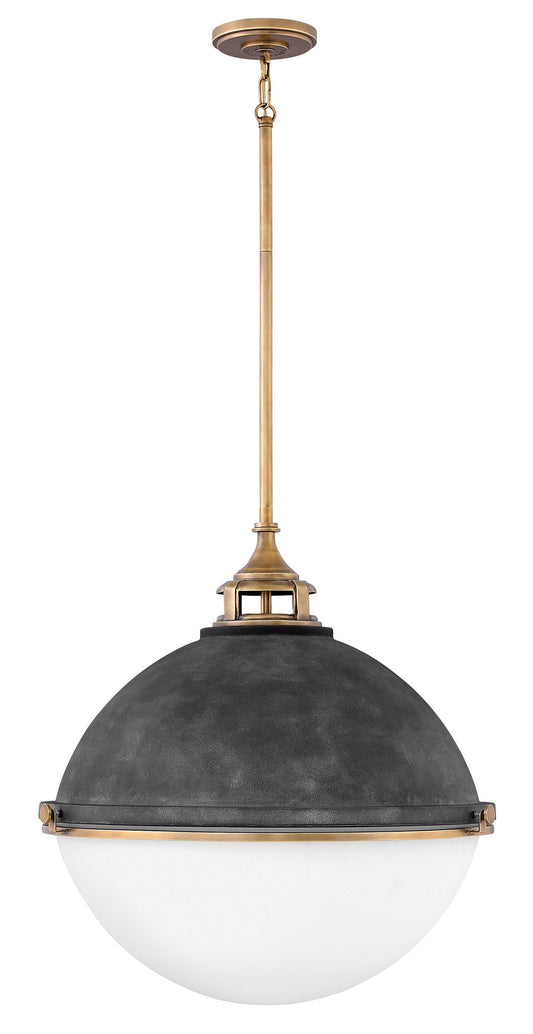 Fletcher LED Chandelier in Aged Zinc