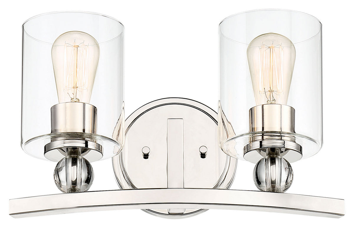 Studio 5 Two Light Bath in Polished Nickel