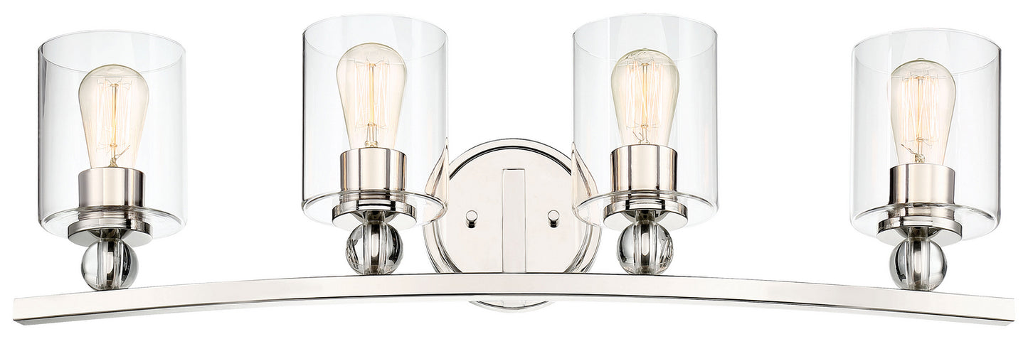 Studio 5 Four Light Bath in Polished Nickel