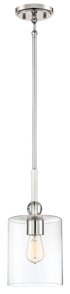 Studio 5 One Light Mini Pendant in Polished Nickel