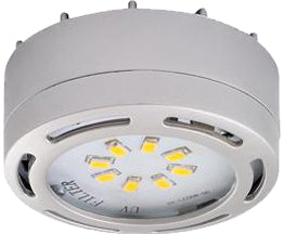 LED Puck Light in Plastic Nickel