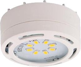 LED Puck Light in Plastic White