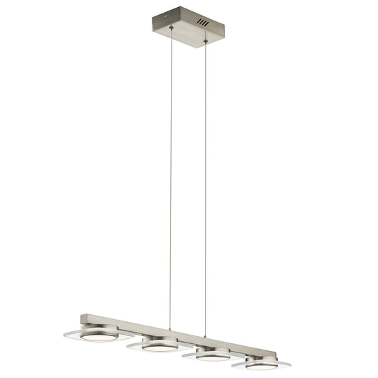 Azenda LED Linear Chandelier in Brushed Nickel