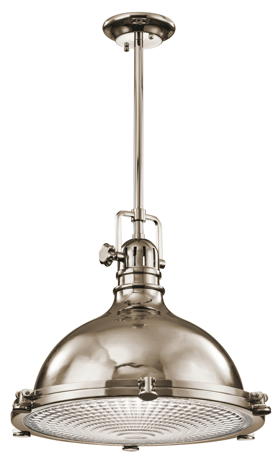 Hatteras Bay One Light Pendant in Polished Nickel