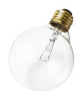(4-Pack) Satco A3647 25W Incandescent G25 Globe Bulb, E26 Base, 2700K, 180 Lumens, Clear