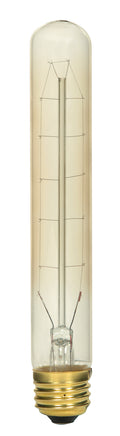 (4-Pack) Satco S2421 40W Incandescent T9 Tubular Bulb, E26 Base, 2700K, 160 Lumens, Clear