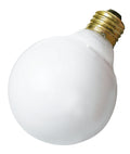 (4-Pack) Satco S3653 25W Incandescent G30 Globe Bulb, E26 Base, 2700K, 150 Lumens, Gloss White
