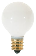 (4-Pack) Satco S3864 10W Incandescent G8 Globe Bulb, E12 Base, 2700K, 50 Lumens, Gloss White