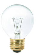 (4-Pack) Satco S3887 25W Incandescent G18.5 Globe Bulb, E26 Base, 2700K, 180 Lumens, Clear