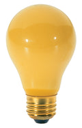 (4-Pack) Satco S3939 100W Incandescent A19 A-Shape Bulb, E26 Base, Yellow
