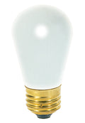 (4-Pack) Satco S3966 11W Incandescent S14 Sign Bulb, E26 Base, 2700K, 65 Lumens, Frost