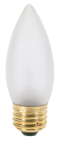 (4-Pack) Satco S4742 40W Incandescent B10 Torpedo Bulb, E26 Base, 2700K, 300 Lumens, Frost