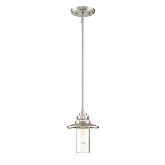 Dover One Light Mini Pendant in Satin Platinum