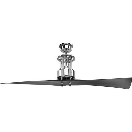 Progress Lighting - P2570-15 - 56" Ceiling Fan - Spades - Polished Chrome