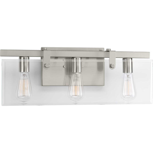 Progress Lighting - P300107-009 - Three Light Bath - Glayse - Brushed Nickel
