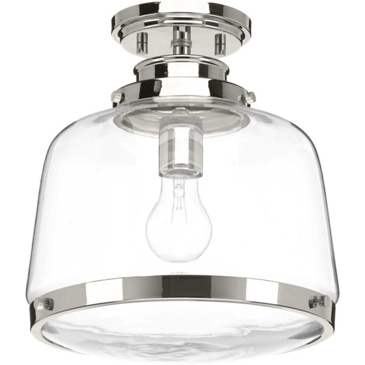 Judson One Light Flush Mount in Polished Nickel