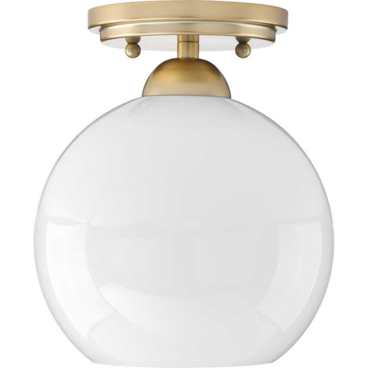 Carisa One Light Flush Mount in Vintage Gold
