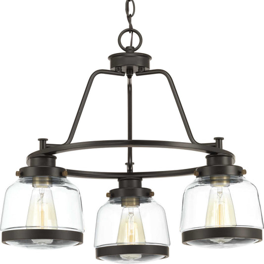 Judson Three Light Chandelier in Antique Bronze