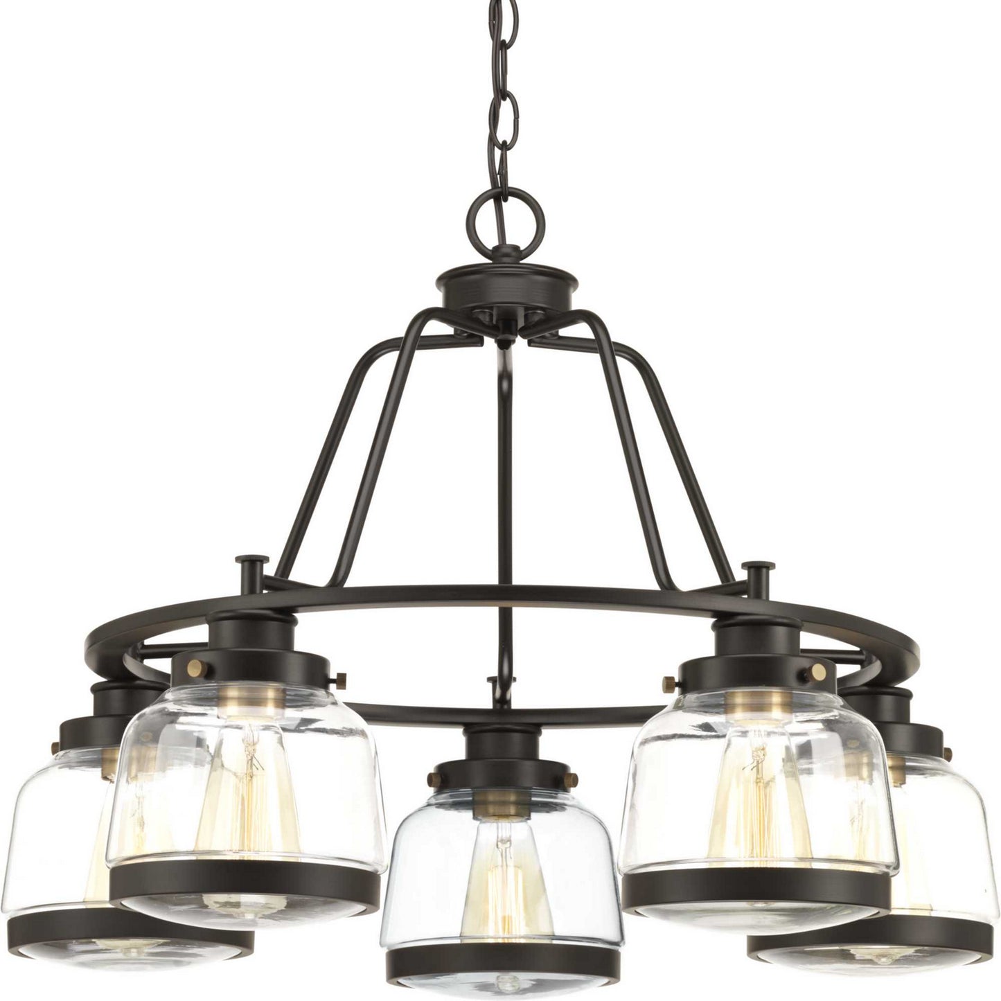 Judson Five Light Chandelier in Antique Bronze