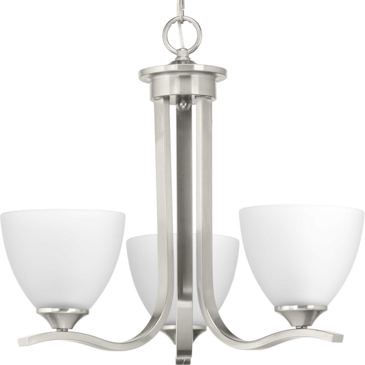 Laird Three Light Chandelier in Brushed Nickel