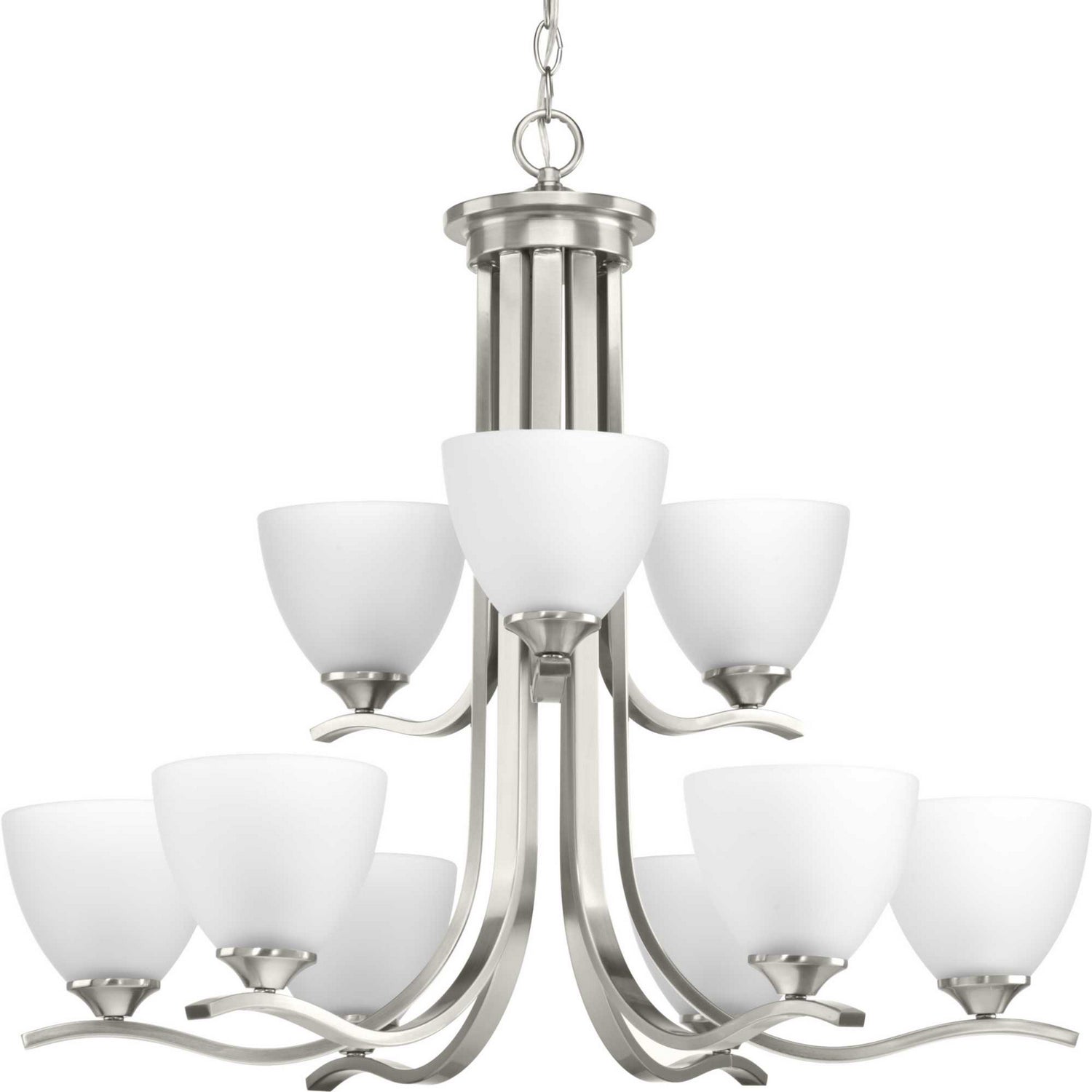 Progress Lighting - P400064-009 - Nine Light Chandelier - Laird - Brushed Nickel