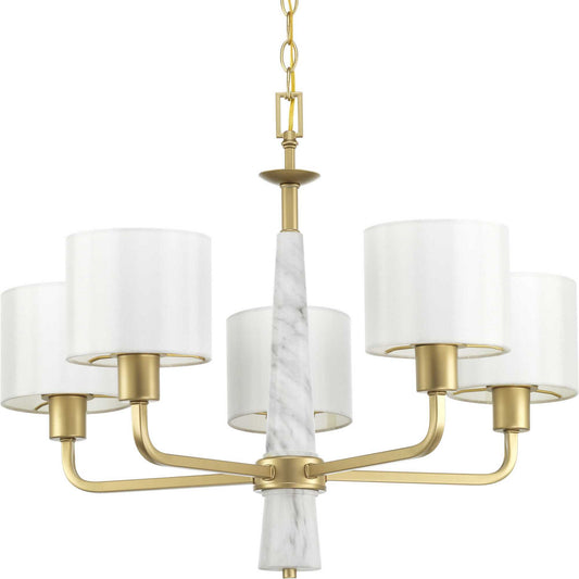 Palacio Five Light Chandelier in Vintage Gold
