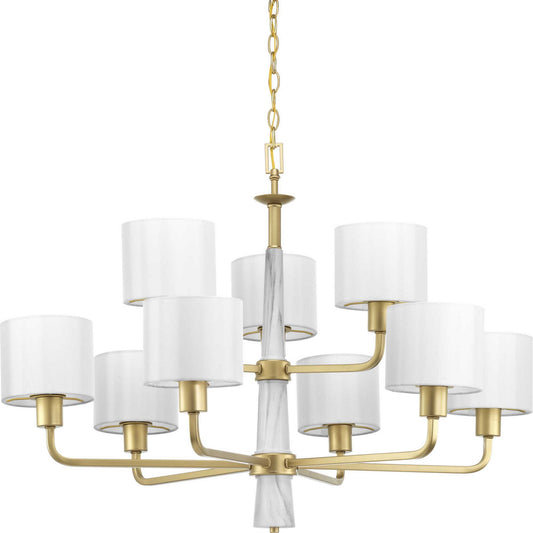 Palacio Nine Light Chandelier in Vintage Gold
