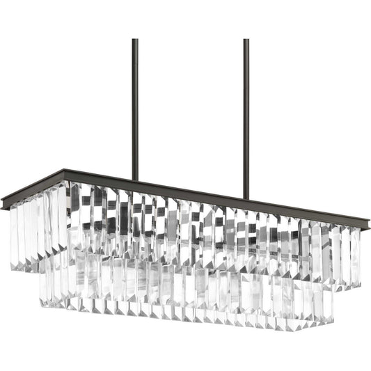 Glimmer Four Light Island Pendant in Antique Bronze