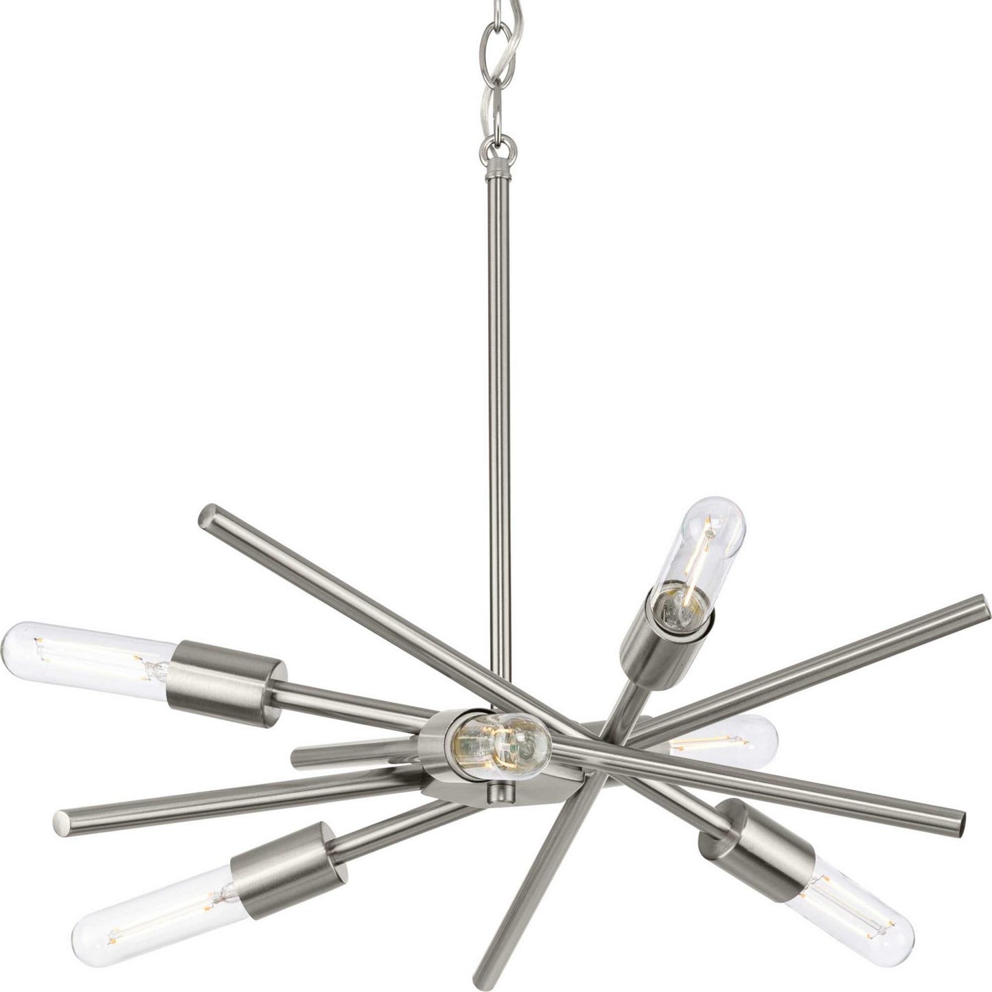 Progress Lighting - P400108-009 - Six Light Chandelier - Astra - Brushed Nickel